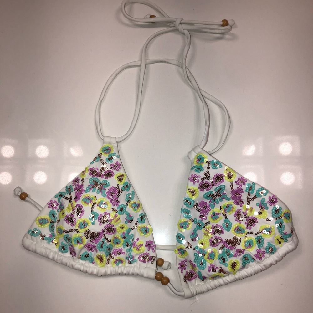 Victoria Secret White Sequin Bikini